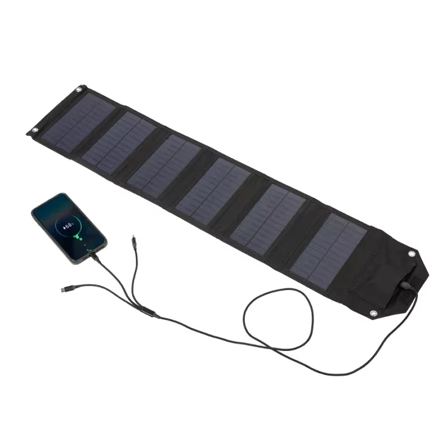 SundiFold Portable Solar Panel – High-Efficiency Monocrystalline Cells, Foldable Design & USB Charging