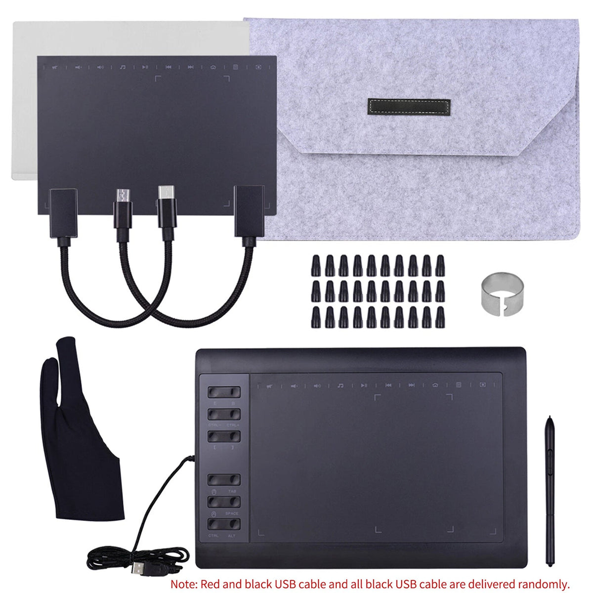 TabPenca Professional 8192-Level Pressure Sensitivity with Battery-Free Stylus