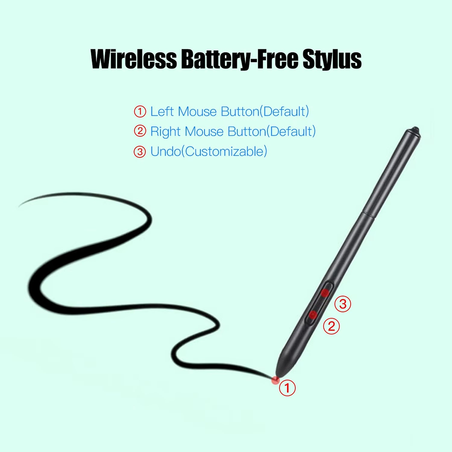 TabPenca Professional 8192-Level Pressure Sensitivity with Battery-Free Stylus