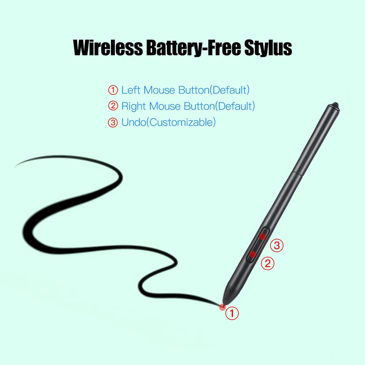 TabPenca Professional 8192-Level Pressure Sensitivity with Battery-Free Stylus