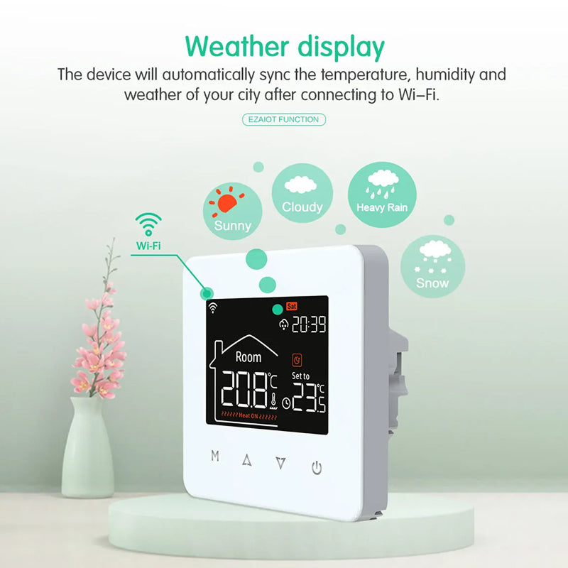 ThemitVi Smart WiFi Thermostat – 0.1°C Precision, 2.5D Glass Touch Panel & Alexa/Google Home Control