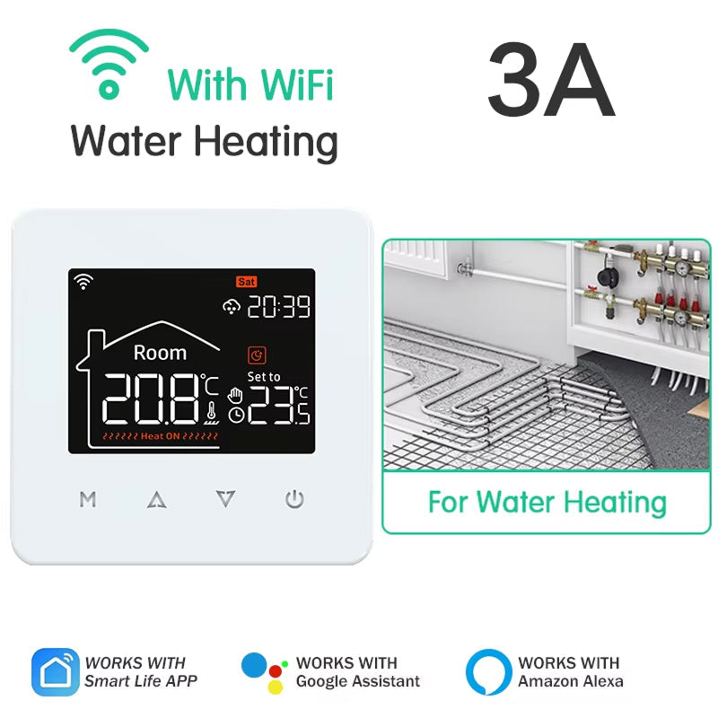 ThemitVi Smart WiFi Thermostat – 0.1°C Precision, 2.5D Glass Touch Panel & Alexa/Google Home Control