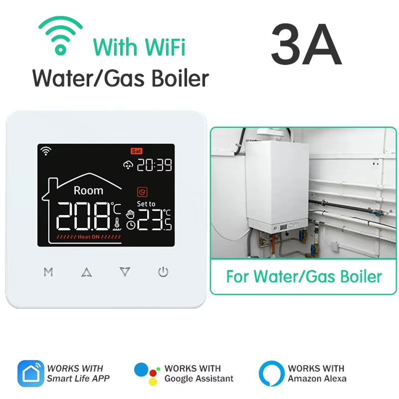 ThemitVi Smart WiFi Thermostat – 0.1°C Precision, 2.5D Glass Touch Panel & Alexa/Google Home Control