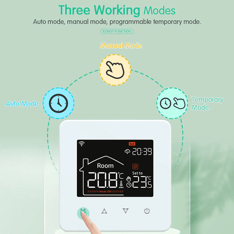 ThemitVi Smart WiFi Thermostat – 0.1°C Precision, 2.5D Glass Touch Panel & Alexa/Google Home Control