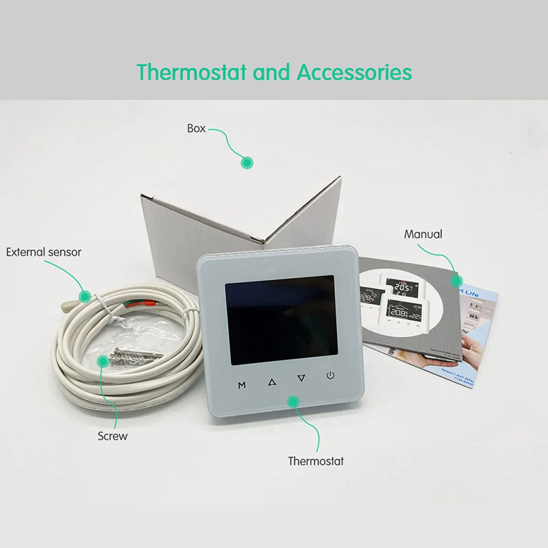 ThemitVi Smart WiFi Thermostat – 0.1°C Precision, 2.5D Glass Touch Panel & Alexa/Google Home Control