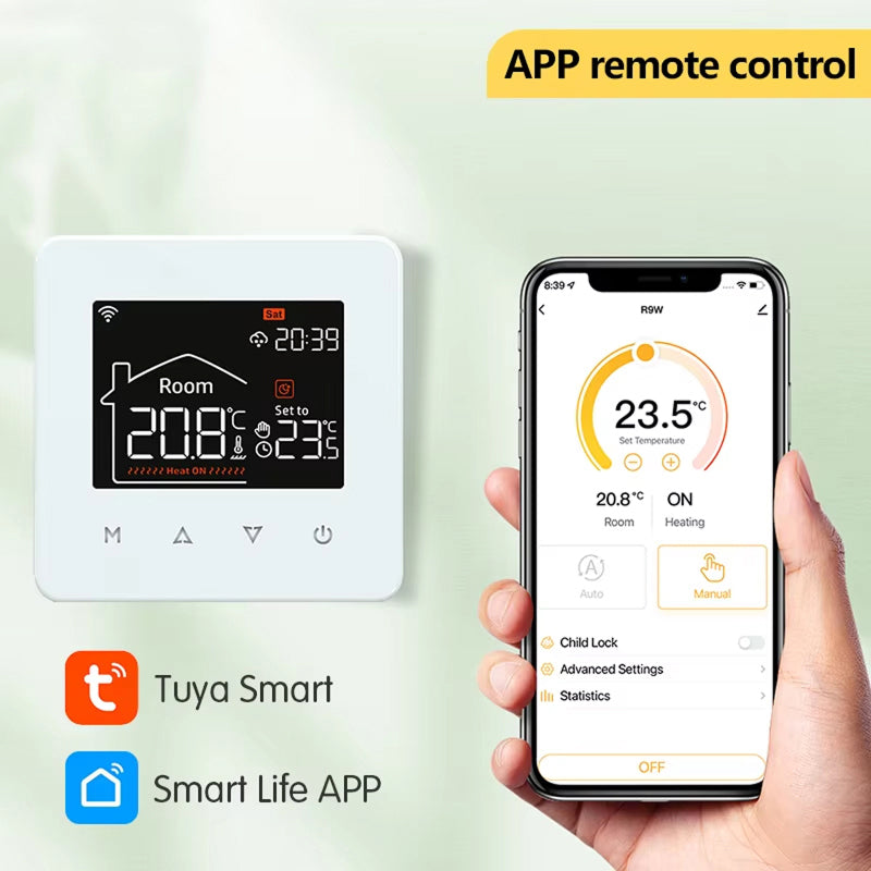 ThemitVi Smart WiFi Thermostat – 0.1°C Precision, 2.5D Glass Touch Panel & Alexa/Google Home Control