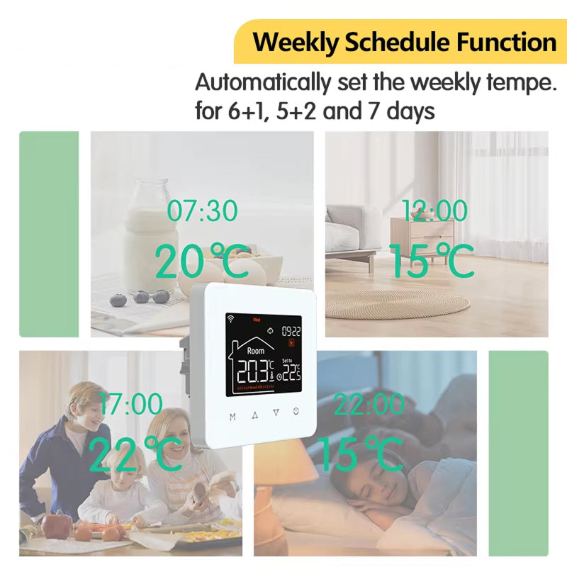 ThemitVi Smart WiFi Thermostat – 0.1°C Precision, 2.5D Glass Touch Panel & Alexa/Google Home Control