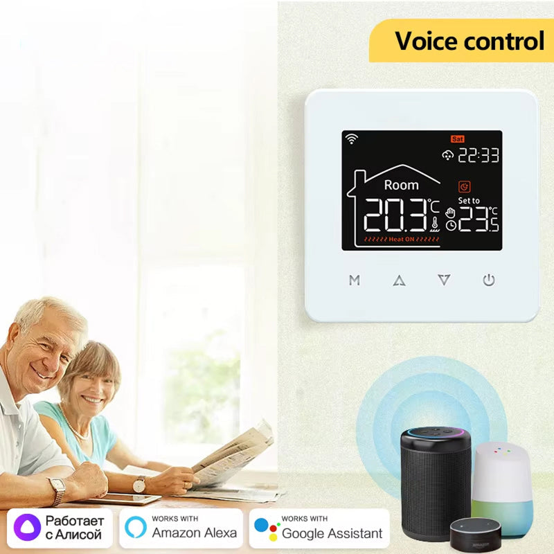 ThemitVi Smart WiFi Thermostat – 0.1°C Precision, 2.5D Glass Touch Panel & Alexa/Google Home Control