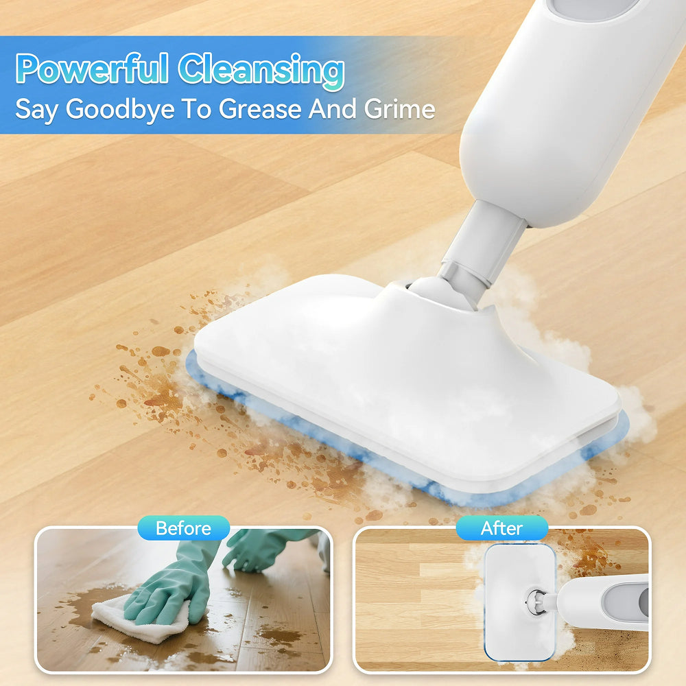 TimixGix 6-in-1 Floor Steamer – 212°F Germ Elimination, 15s Fast Heat-Up & 180° Swivel Head