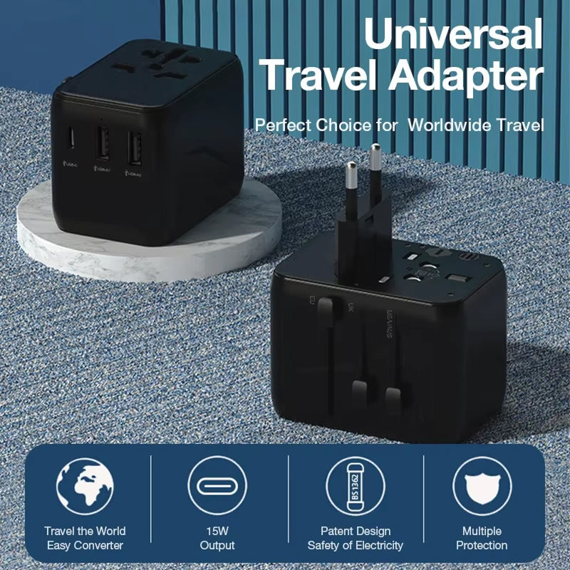 TourLiko Dual USB plus Type-C charging ports