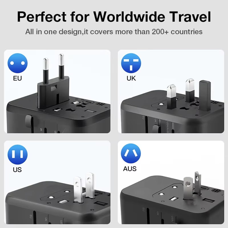 TourLiko Dual USB plus Type-C charging ports