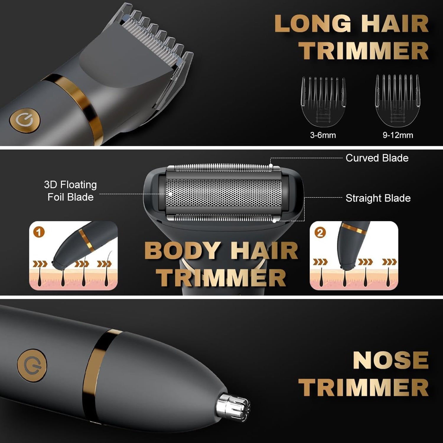 TriBladu 3 in 1 Electric Shaver & Trimmer for Men