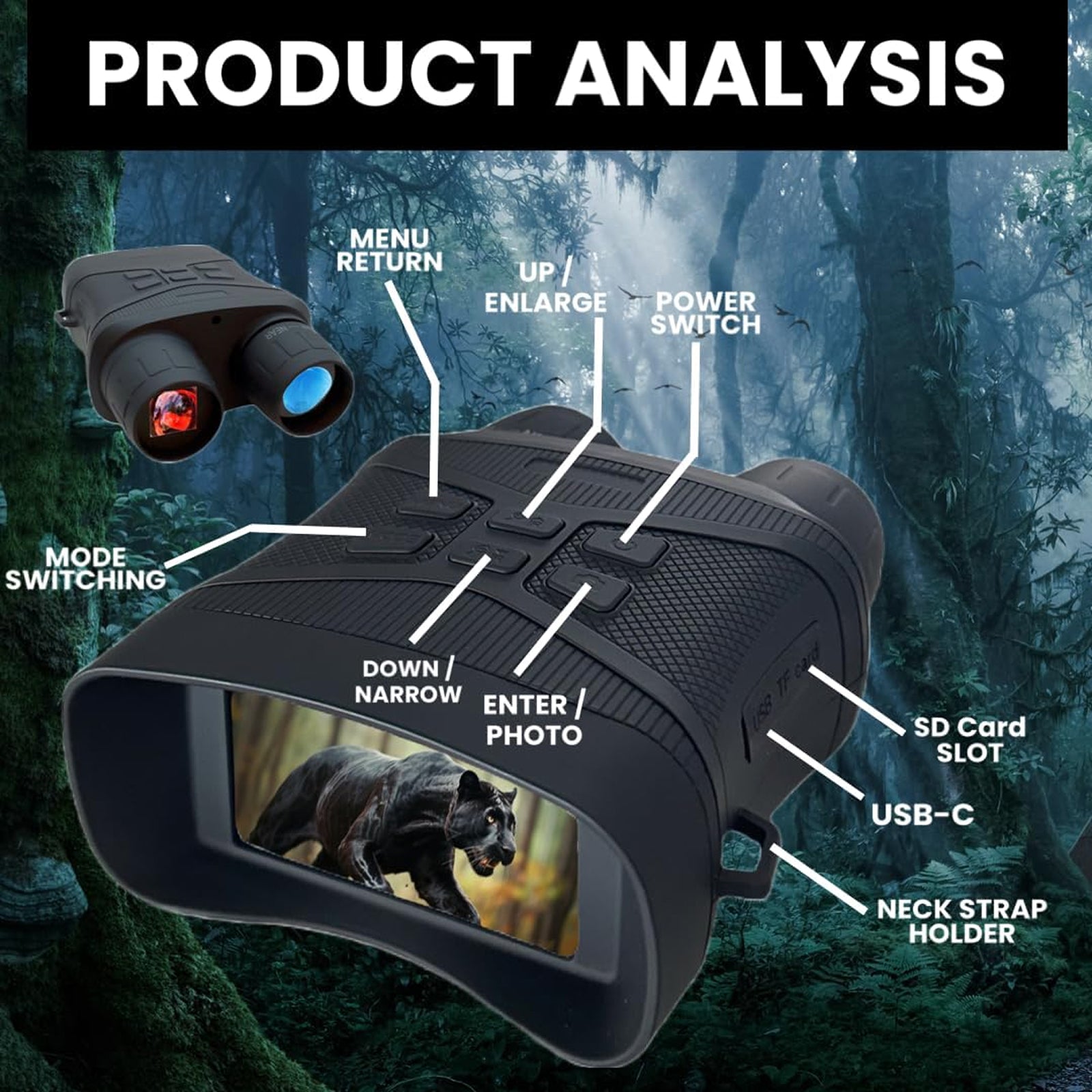 ViewCliq 4K Night Vision Goggles – 42MP Digital Binoculars, 3