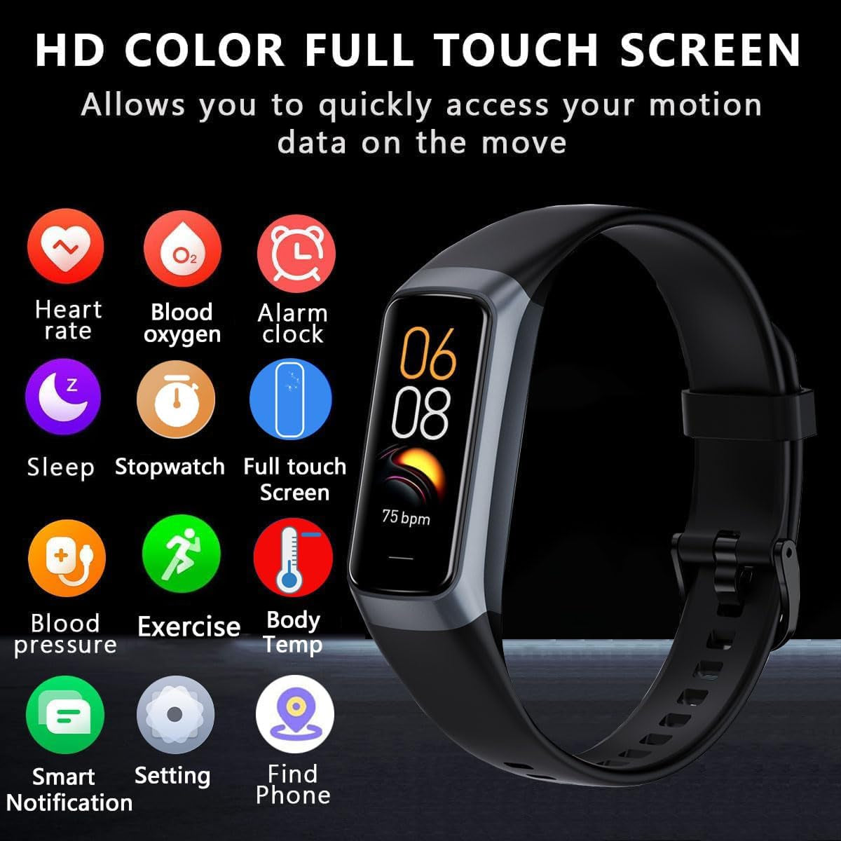 VigoEvo Smart Fitness Tracker with 1.10