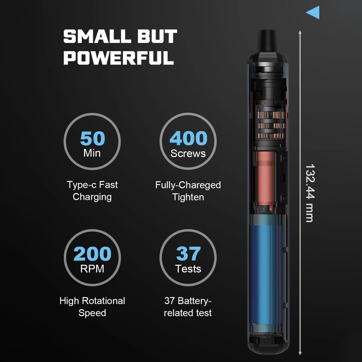 VoltTrixxy 62-in-1 Electric Screwdriver – Precision Magnetic Bits, LED Shadowless Light & USB-C Charging