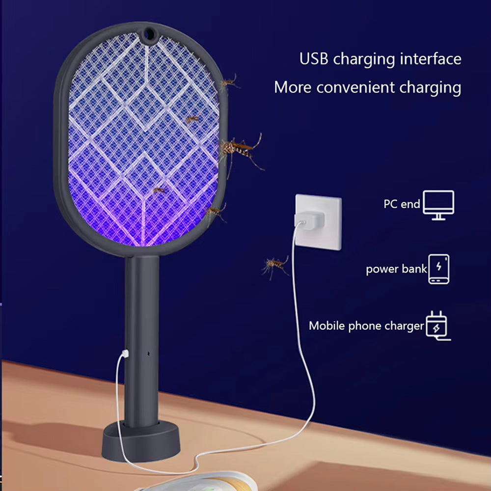 VoltSwatz 3000V Electric Fly Swatter – USB Rechargeable, 3-Layer Safety Mesh & LED Target Light