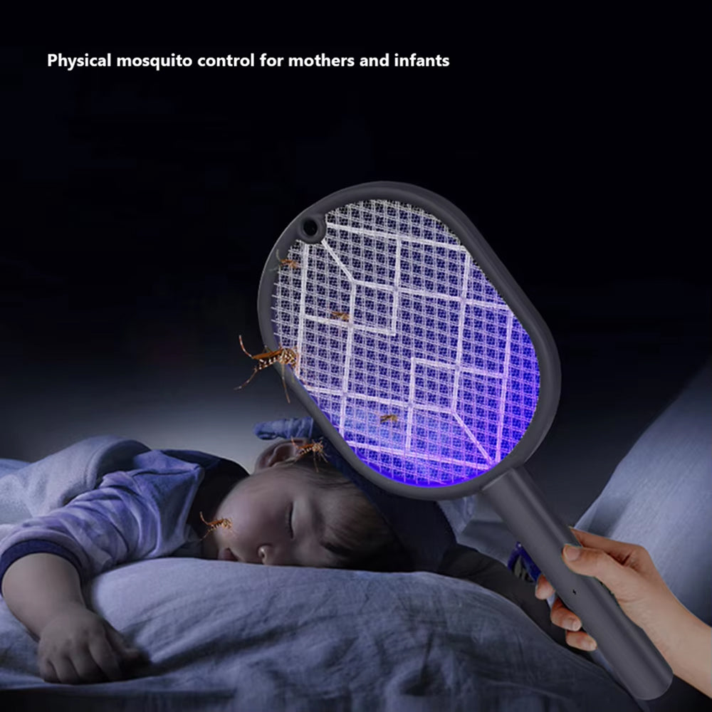 VoltSwatz 3000V Electric Fly Swatter – USB Rechargeable, 3-Layer Safety Mesh & LED Target Light