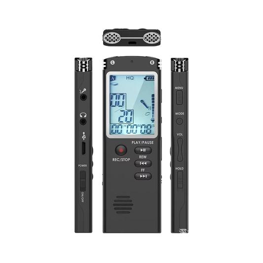 Voximex 64GB Digital Voice Recorder – 1536kbps HD Audio, Voice Activated & One-Touch Recording
