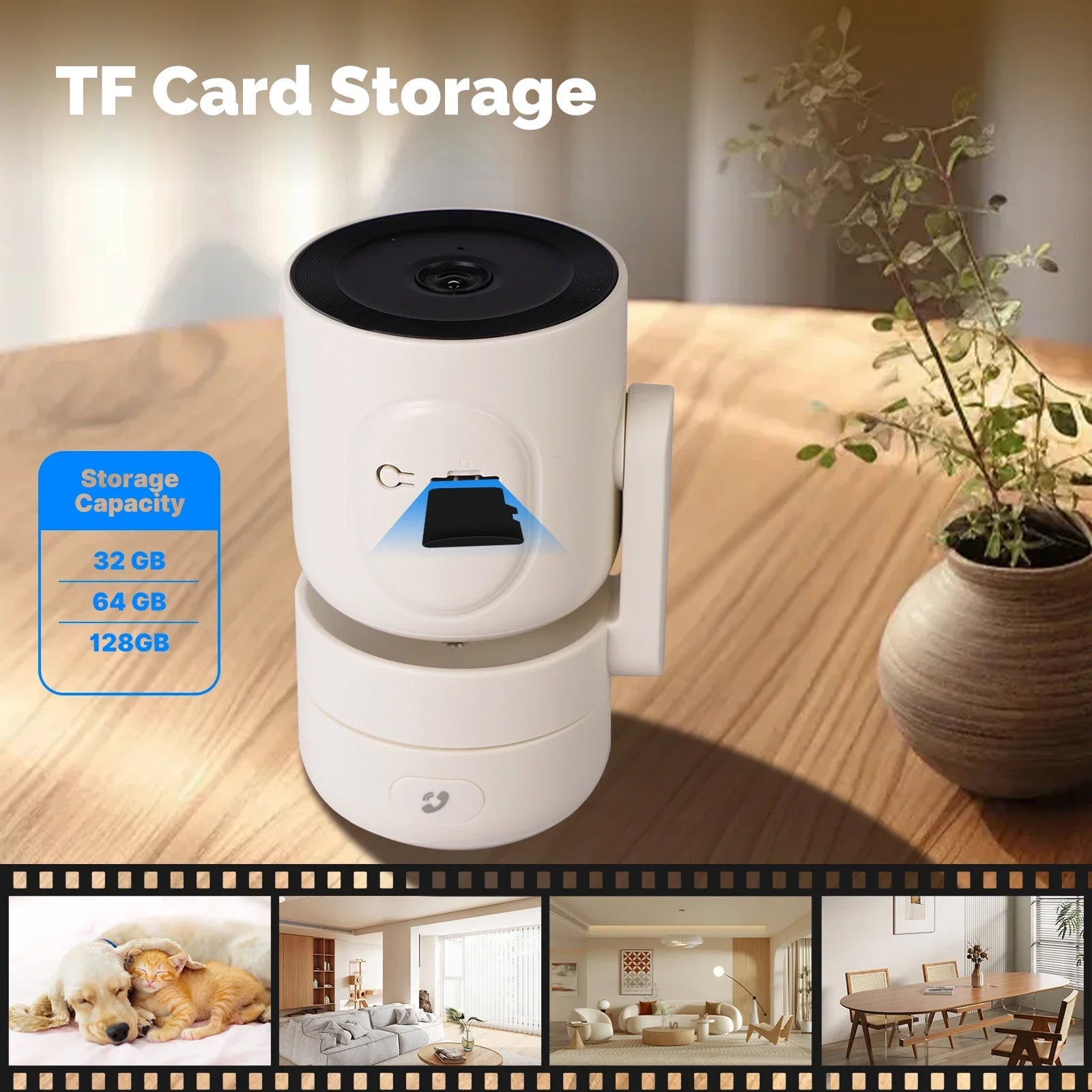 VugitCam 4MP Indoor Security Camera – 360° Pan-Tilt, AI Motion Detection & Alexa/Google Support