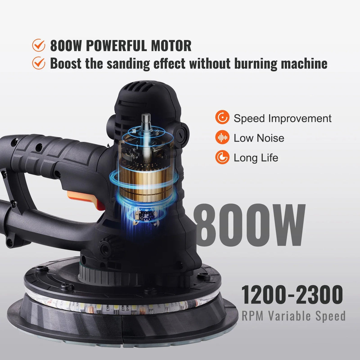 WetNoci 800W Motor With Stepless 1200 To 2300 RPM