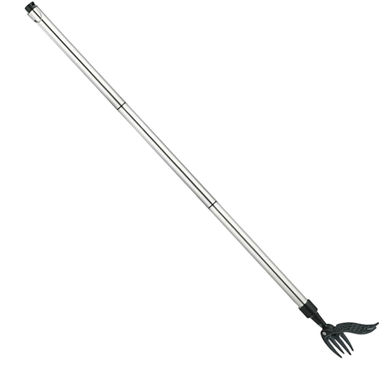 ZasJanee Stand-Up Weed Puller 40" Adjustable Steel 4-Prong with Gloves & Footplate