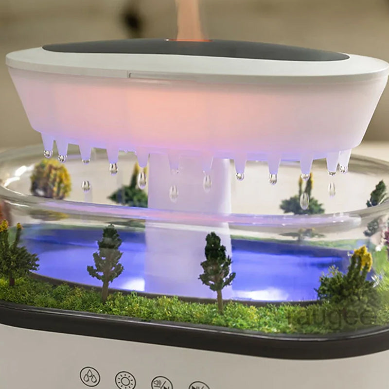 ZeniAuro Rain Cloud Humidifier – Realistic Raindrop Effect, 250ml Tank & 10H Runtime for Deep Sleep