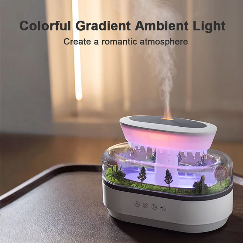 ZeniAuro Rain Cloud Humidifier – Realistic Raindrop Effect, 250ml Tank & 10H Runtime for Deep Sleep