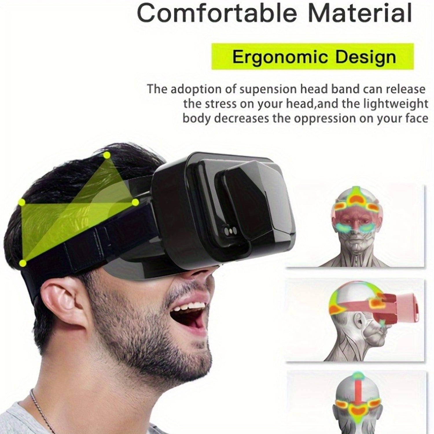 ZetaVeron 3D VR Headset – 120° Wide FOV, HD Anti-Blue Light Lenses & Universal Smartphone Fit