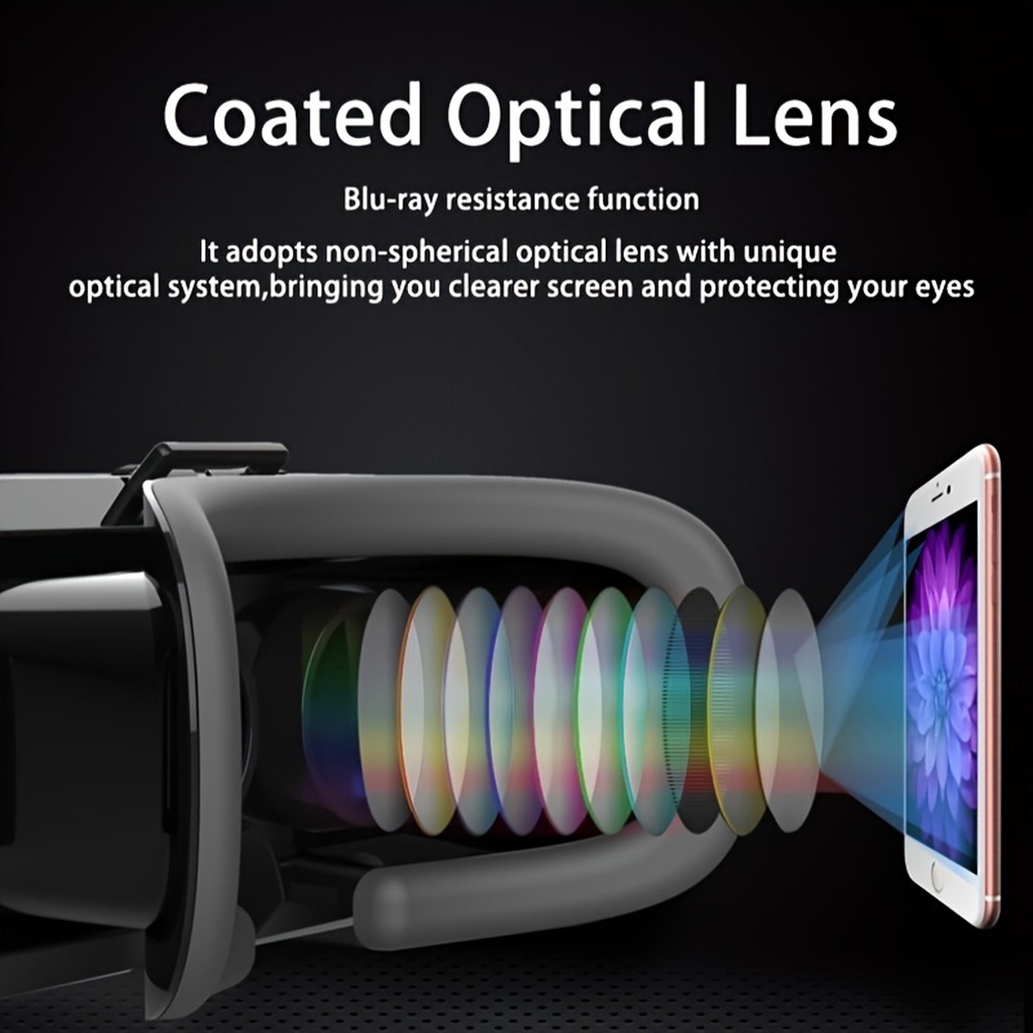 ZetaVeron 3D VR Headset – 120° Wide FOV, HD Anti-Blue Light Lenses & Universal Smartphone Fit