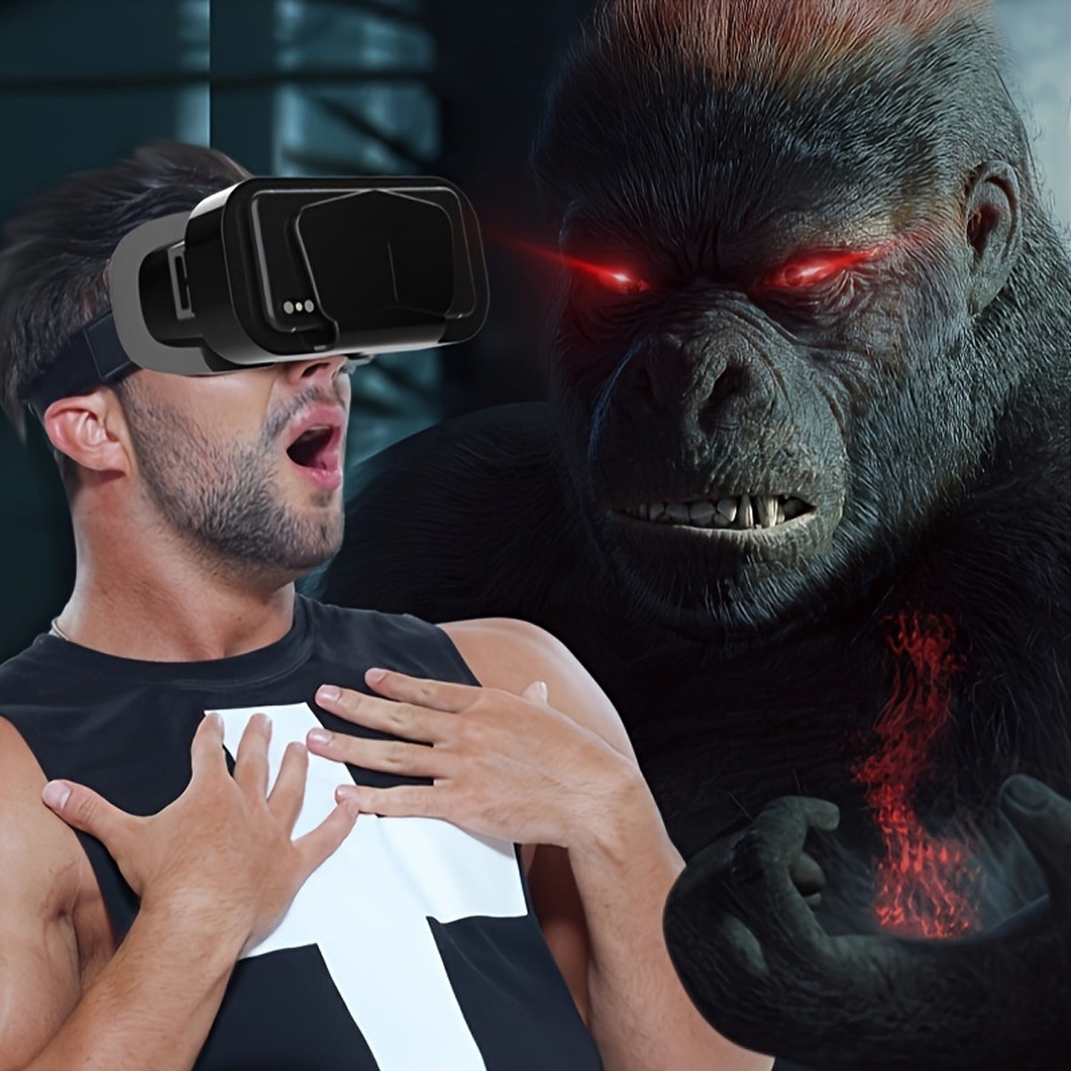 ZetaVeron 3D VR Headset – 120° Wide FOV, HD Anti-Blue Light Lenses & Universal Smartphone Fit