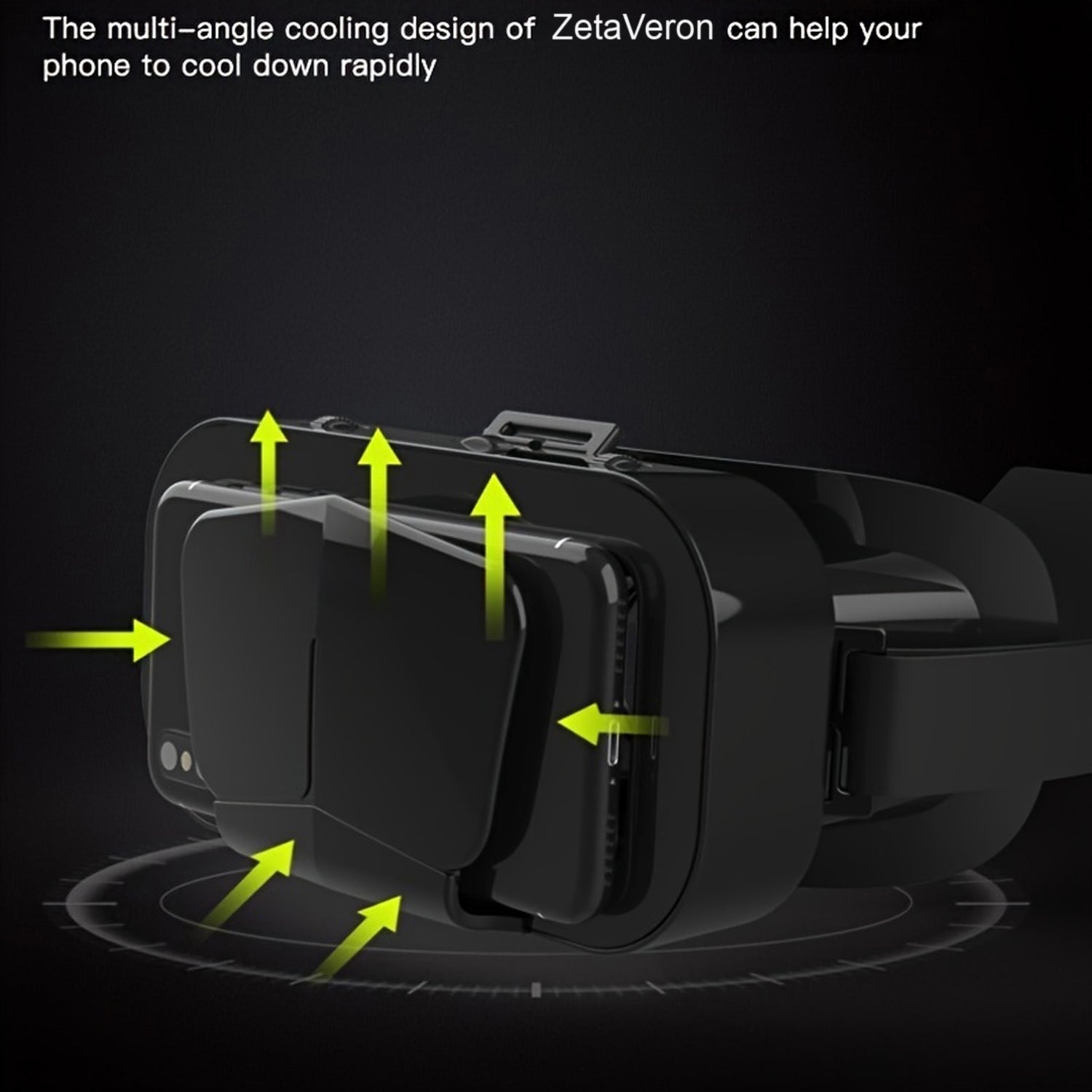 ZetaVeron 3D VR Headset – 120° Wide FOV, HD Anti-Blue Light Lenses & Universal Smartphone Fit