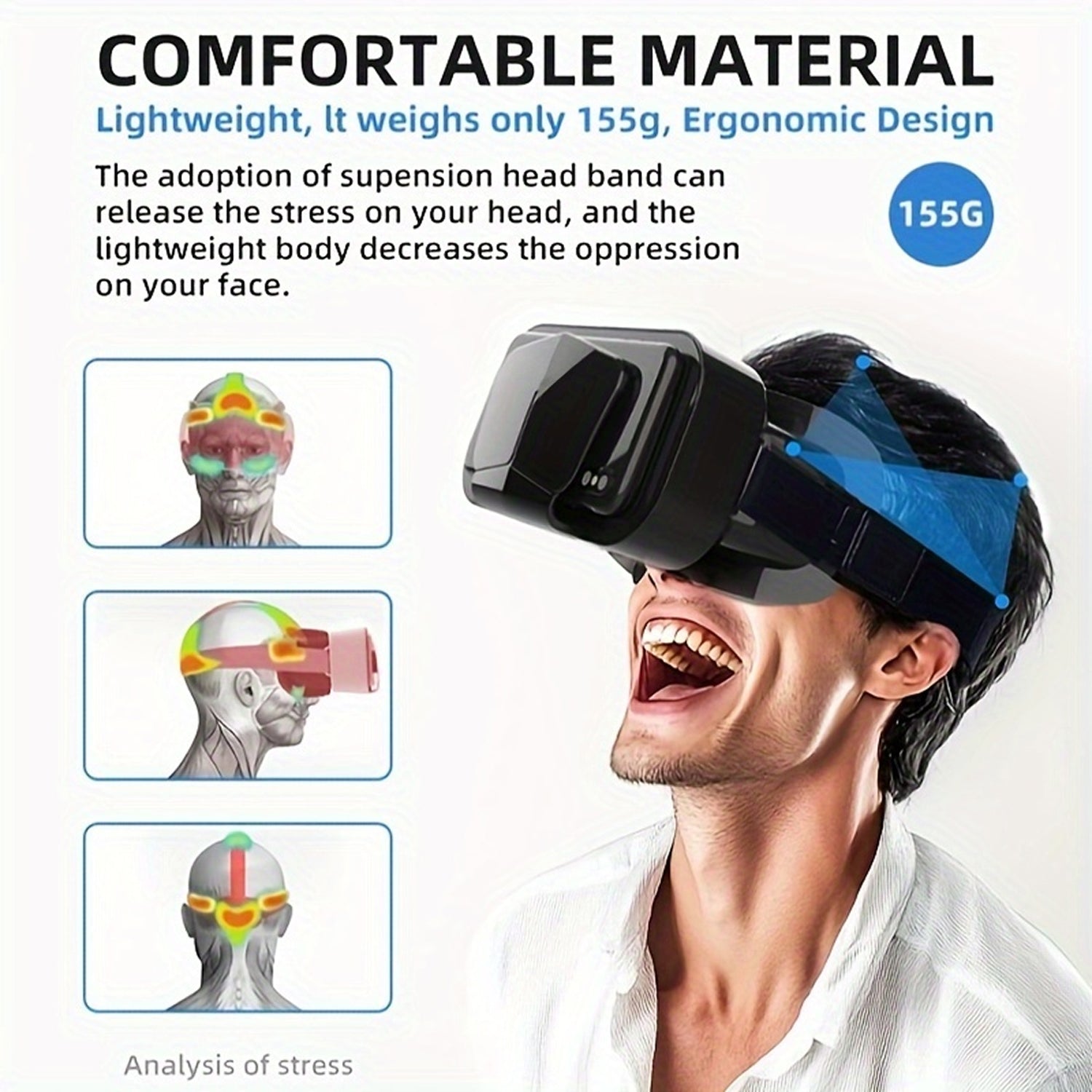 ZetaVeron 3D VR Headset – 120° Wide FOV, HD Anti-Blue Light Lenses & Universal Smartphone Fit