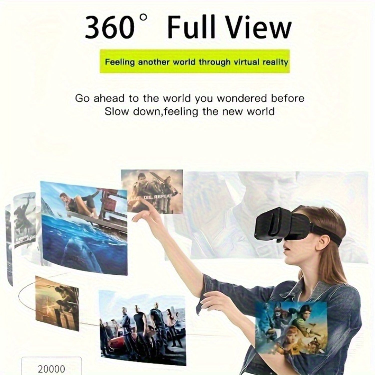 ZetaVeron 3D VR Headset – 120° Wide FOV, HD Anti-Blue Light Lenses & Universal Smartphone Fit