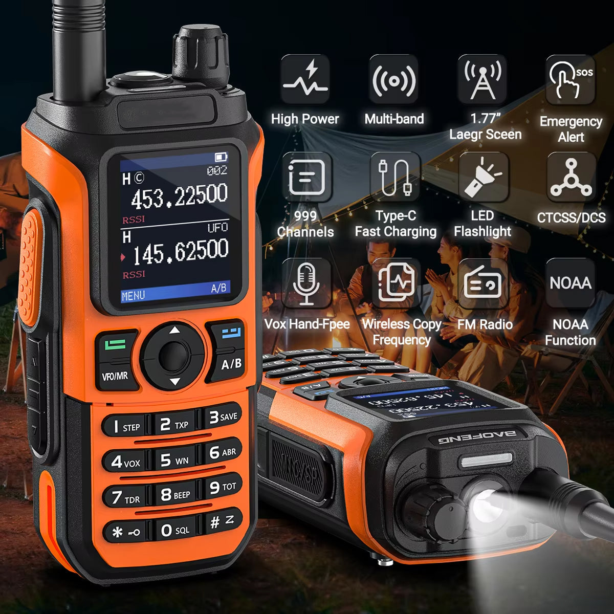 ZetoCall Long Range Ski Walkie Talkies with Hands-Free VOX