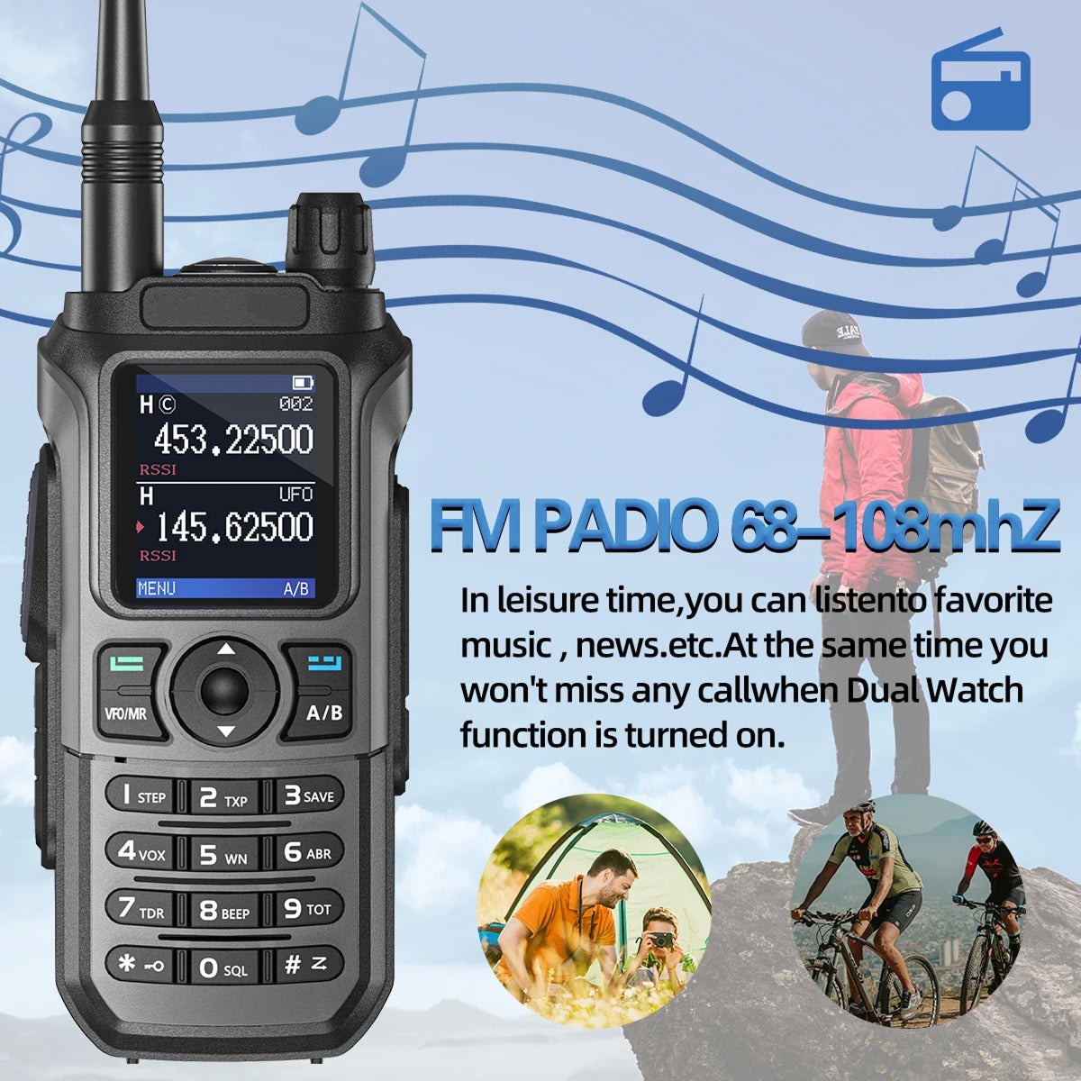 ZetoCall Long Range Ski Walkie Talkies with Hands-Free VOX